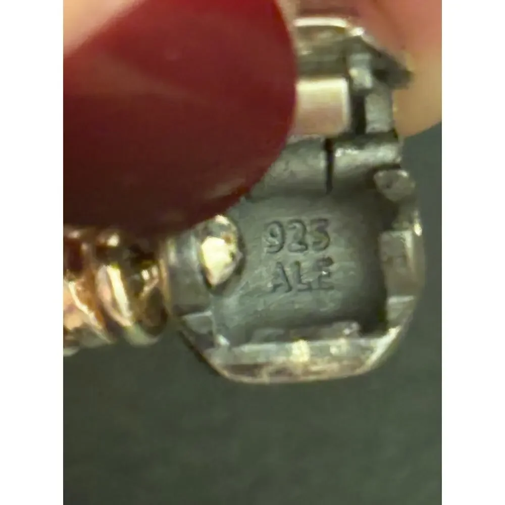 Pandora Sterling Silver Charm Bracelet 925 ALE 7.5”